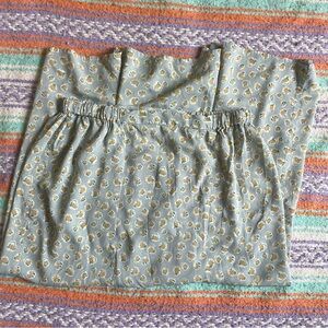 Flax Unique Floral Printed Sheer Maxi Skirt Large 12 14 Prairie